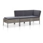 Set de muebles de jardín 3 pzas y cojines ratán sintético gris de vidaXL, Conjuntos de jardín - Ref: Foro24-48962, Precio: 25...