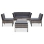 Set de muebles de jardín 6 pzas y cojines ratán sintético gris de vidaXL, Conjuntos de jardín - Ref: Foro24-48942, Precio: 47...