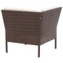 Set muebles de jardín 3 pzas y cojines ratán sintético marrón de vidaXL, Conjuntos de jardín - Ref: Foro24-48959, Precio: 326...