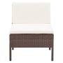 Set muebles de jardín 3 pzas y cojines ratán sintético marrón de vidaXL, Conjuntos de jardín - Ref: Foro24-48959, Precio: 326...