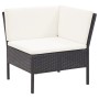 Set muebles de jardín 6 piezas y cojines ratán sintético negro de vidaXL, Conjuntos de jardín - Ref: Foro24-48948, Precio: 46...