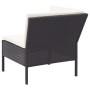 Set muebles de jardín 6 piezas y cojines ratán sintético negro de vidaXL, Conjuntos de jardín - Ref: Foro24-48948, Precio: 46...