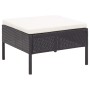 Set muebles de jardín 6 piezas y cojines ratán sintético negro de vidaXL, Conjuntos de jardín - Ref: Foro24-48948, Precio: 46...