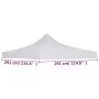 Tejado para carpa de celebraciones blanco 3x3 m de vidaXL, Cubiertas para carpas y cenadores - Ref: Foro24-48875, Precio: 48,...