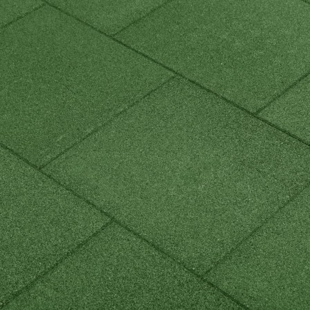 Losetas de goma protección de caídas 6 unidades verde 50x50x3cm en Materiales de construcción | Comprar online en Foru.es