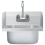 Fregadero lavamanos comercial con grifo de acero inoxidable de vidaXL, Fregaderos - Ref: Foro24-51115, Precio: 181,60 €, Desc...