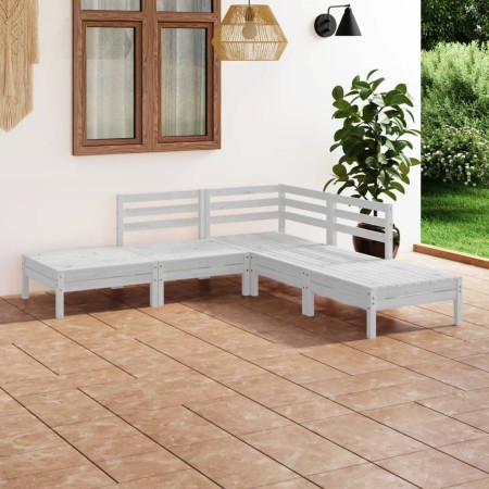 Juego de muebles de jardín 5 piezas madera maciza pino blanco en Conjuntos de jardín | Comprar online en Foru.es