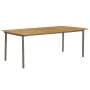 Mesa de jardín madera maciza de acacia y acero 200x100x72 cm de vidaXL, Mesas de jardín - Ref: Foro24-47297, Precio: 273,29 €...