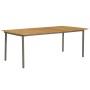 Mesa de jardín madera maciza de acacia y acero 200x100x72 cm de vidaXL, Mesas de jardín - Ref: Foro24-47297, Precio: 278,11 €...