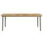Mesa de jardín madera maciza de acacia y acero 200x100x72 cm de vidaXL, Mesas de jardín - Ref: Foro24-47297, Precio: 273,29 €...