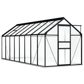 Invernadero con estructura base aluminio gris antracita 9,31 m² de vidaXL, Invernaderos - Ref: Foro24-48220, Precio: 733,08 €...