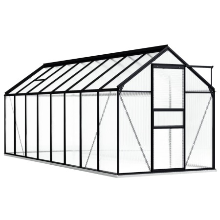 Invernadero con estructura base aluminio gris antracita 9,31 m² de vidaXL, Invernaderos - Ref: Foro24-48220, Precio: 733,08 €...