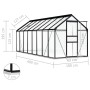 Invernadero con estructura base aluminio gris antracita 9,31 m² de vidaXL, Invernaderos - Ref: Foro24-48220, Precio: 733,08 €...