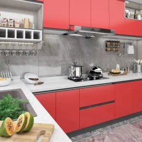 Láminas autoadhesivas muebles PVC rojo 500x90 cm de vidaXL, Láminas para ventana - Ref: Foro24-146124, Precio: 16,90 €, Descu...
