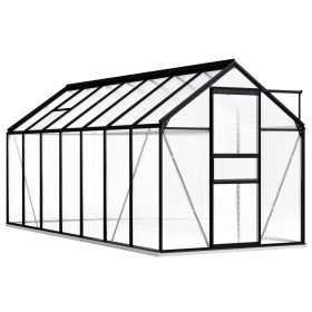 Invernadero con estructura base aluminio gris antracita 8,17 m² de vidaXL, Invernaderos - Ref: Foro24-48219, Precio: 648,18 €...