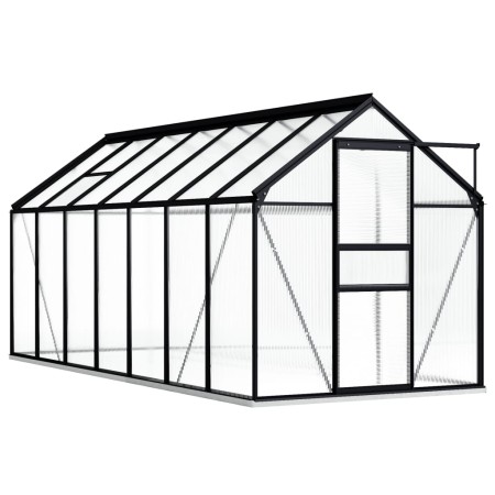 Invernadero con estructura base aluminio gris antracita 8,17 m² de vidaXL, Invernaderos - Ref: Foro24-48219, Precio: 648,18 €...