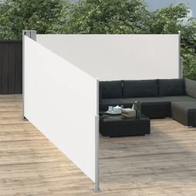 Cream-colored retractable side awning 100x1000 cm by vidaXL, Umbrellas - Ref: Foro24-48473, Price: 118,64 €, Discount: %