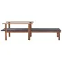 Tumbona madera maciza de acacia y ratán sintético negro de vidaXL, Tumbonas - Ref: Foro24-48706, Precio: 79,99 €, Descuento: %