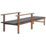 Tumbona madera maciza de acacia y ratán sintético negro de vidaXL, Tumbonas - Ref: Foro24-48706, Precio: 79,99 €, Descuento: %
