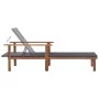 Tumbona madera maciza de acacia y ratán sintético negro de vidaXL, Tumbonas - Ref: Foro24-48706, Precio: 79,99 €, Descuento: %
