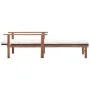 Liege mit Kissen aus synthetischem Rattan und massivem schwarzem Akazienholz von vidaXL, Liegen - Ref: Foro24-48707, Preis: 1...