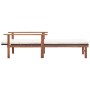 Tumbona con cojín ratán sintético y madera maciza acacia negro de vidaXL, Tumbonas - Ref: Foro24-48707, Precio: 180,36 €, Des...