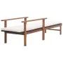 Liege mit Kissen aus synthetischem Rattan und massivem schwarzem Akazienholz von vidaXL, Liegen - Ref: Foro24-48707, Preis: 1...