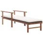 Liege mit Kissen aus synthetischem Rattan und massivem schwarzem Akazienholz von vidaXL, Liegen - Ref: Foro24-48707, Preis: 1...