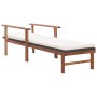Tumbona con cojín ratán sintético y madera maciza acacia negro de vidaXL, Tumbonas - Ref: Foro24-48707, Precio: 180,36 €, Des...