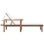 Liege mit Kissen aus synthetischem Rattan und massivem schwarzem Akazienholz von vidaXL, Liegen - Ref: Foro24-48707, Preis: 1...