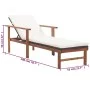 Liege mit Kissen aus synthetischem Rattan und massivem schwarzem Akazienholz von vidaXL, Liegen - Ref: Foro24-48707, Preis: 1...