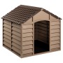 Caseta para perros polipropileno marrón 86x84x82 cm en Casetas para perros | Comprar online en Foru.es