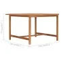 Mesa de jardín de madera maciza de teca 150x150x75 cm de vidaXL, Mesas de jardín - Ref: Foro24-49009, Precio: 186,16 €, Descu...