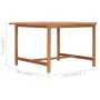 Mesa de jardín de madera maciza de teca 150x150x75 cm de vidaXL, Mesas de jardín - Ref: Foro24-49009, Precio: 187,32 €, Descu...