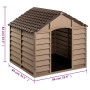 Caseta para perros polipropileno marrón 86x84x82 cm en Casetas para perros | Comprar online en Foru.es