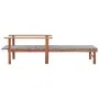 Liege aus massivem Akazienholz und grauem synthetischem Rattan von vidaXL, Liegen - Ref: Foro24-48704, Preis: 80,05 €, Rabatt: %