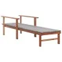 Liege aus massivem Akazienholz und grauem synthetischem Rattan von vidaXL, Liegen - Ref: Foro24-48704, Preis: 80,05 €, Rabatt: %