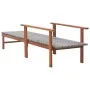 Liege aus massivem Akazienholz und grauem synthetischem Rattan von vidaXL, Liegen - Ref: Foro24-48704, Preis: 80,05 €, Rabatt: %
