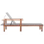 Tumbona de madera maciza de acacia y ratán sintético gris de vidaXL, Tumbonas - Ref: Foro24-48704, Precio: 109,48 €, Descuent...