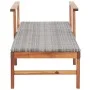 Liege aus massivem Akazienholz und grauem synthetischem Rattan von vidaXL, Liegen - Ref: Foro24-48704, Preis: 80,05 €, Rabatt: %