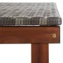 Liege aus massivem Akazienholz und grauem synthetischem Rattan von vidaXL, Liegen - Ref: Foro24-48704, Preis: 80,05 €, Rabatt: %