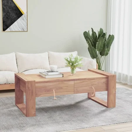 Mesa de centro de madera maciza de teca 110x60x40 cm de vidaXL, Mesas de centro - Ref: Foro24-287892, Precio: 188,68 €, Descu...