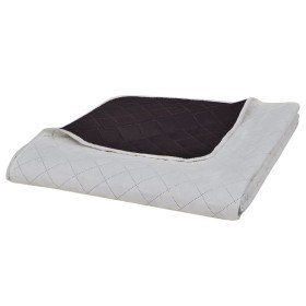 Colcha acolchada a doble cara beige marrón 230x260 cm en Ropa de cama | Comprar online en Foru.es