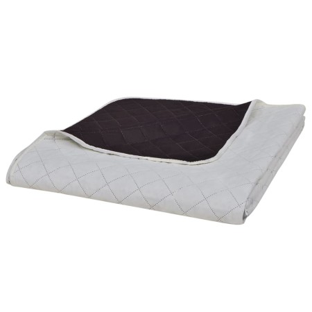 Colcha acolchada a doble cara beige marrón 230x260 cm en Ropa de cama | Comprar online en Foru.es