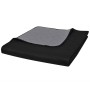 Colcha acolchada a doble cara negro gris 170x210 cm en Ropa de cama | Comprar online en Foru.es