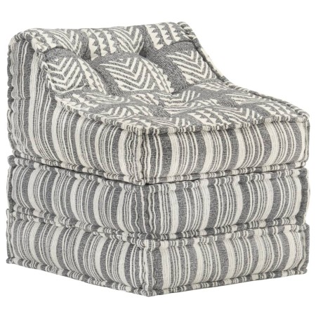Puf modular de tela de rayas grises de vidaXL, Cojines para sillas y sofás - Ref: Foro24-287713, Precio: 134,70 €, Descuento: %