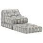 Puf modular de tela de rayas grises de vidaXL, Cojines para sillas y sofás - Ref: Foro24-287713, Precio: 134,70 €, Descuento: %