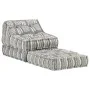 Puf modular de tela de rayas grises de vidaXL, Cojines para sillas y sofás - Ref: Foro24-287713, Precio: 133,71 €, Descuento: %