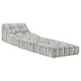 Puf modular de tela de rayas grises de vidaXL, Cojines para sillas y sofás - Ref: Foro24-287713, Precio: 134,70 €, Descuento: %