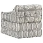 Puf modular de tela de rayas grises de vidaXL, Cojines para sillas y sofás - Ref: Foro24-287713, Precio: 133,71 €, Descuento: %